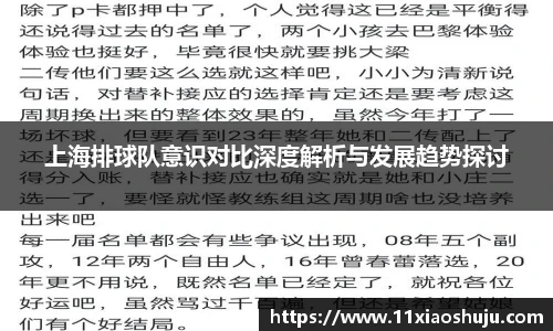 上海排球队意识对比深度解析与发展趋势探讨
